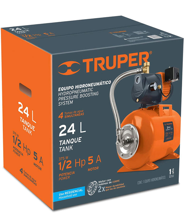 TRUPER WATER PUMP, 1/2 HP 24L (6GL)