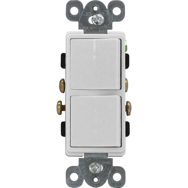 DECORA DOUBLE SWITCH 15 AMP